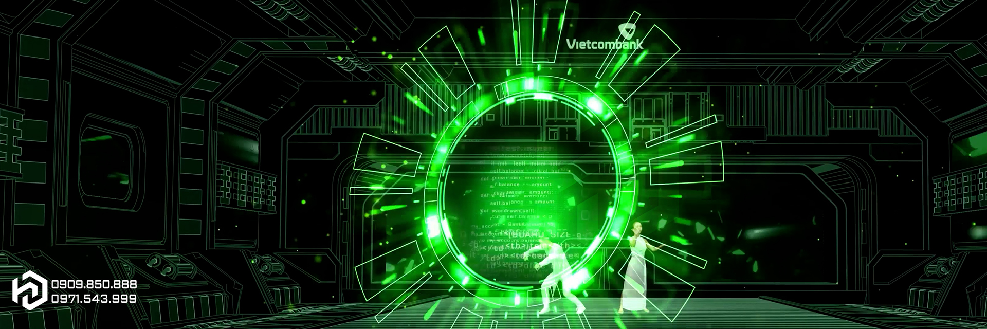 Múa tương tác Hologram 3D – Vũ công biểu diễn với hiệu ứng hologram